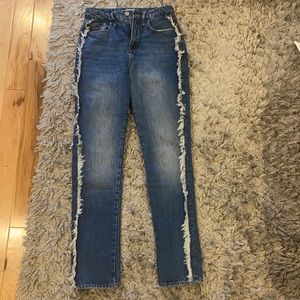 Good American Size 2 Good Boy Side Fray jeans